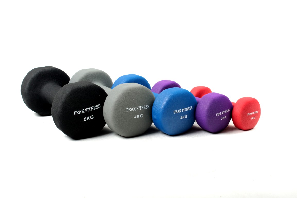 Peak Fitness -   Håndvægtsæt 1-. - Neopren - 5 kg