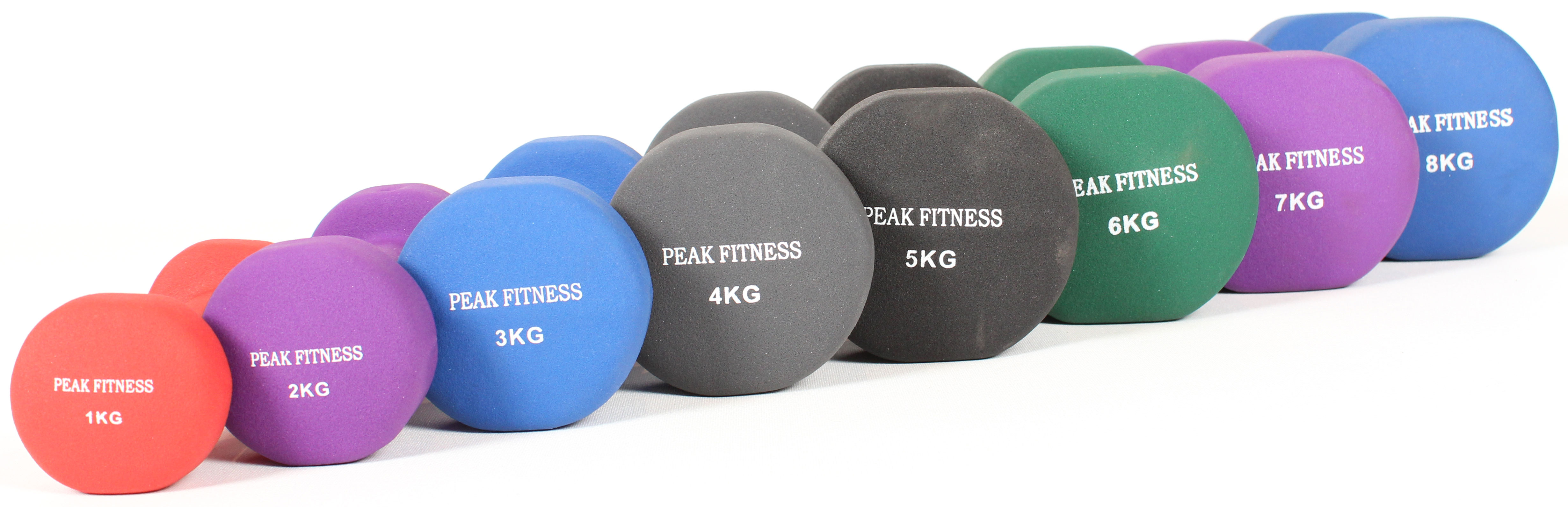 Peak Fitness -   Håndvægtsæt 1-. - Neopren - 8 kg