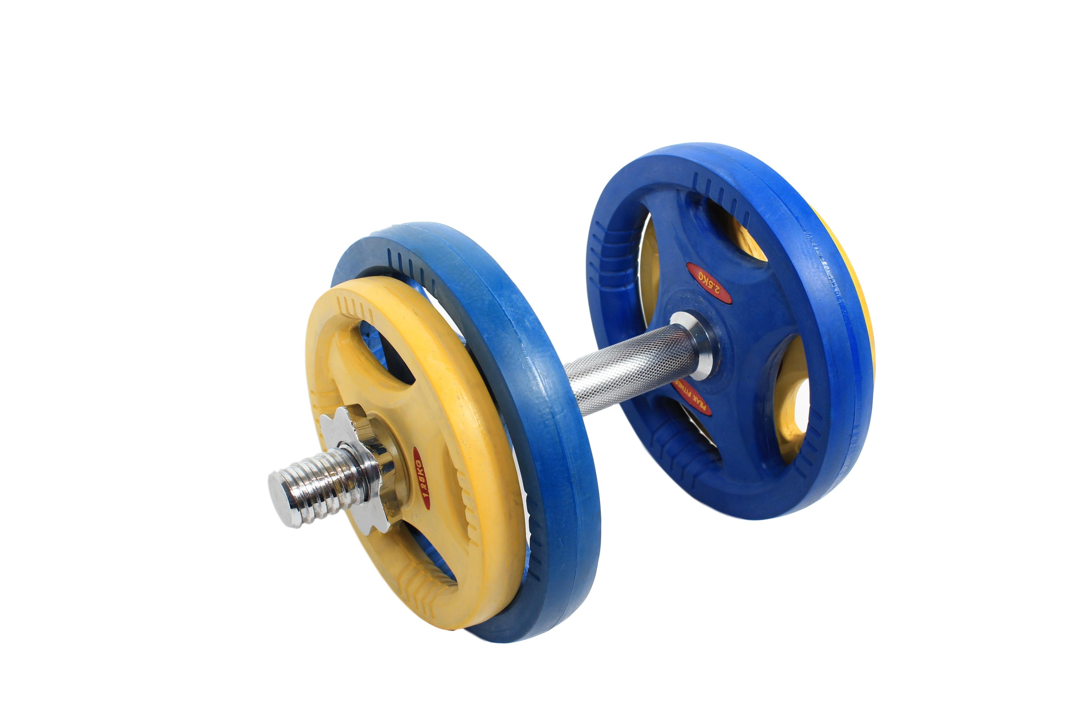 Peak Fitness - Justerbar  Håndvægt - 30 mm - Gummi - 10 kg