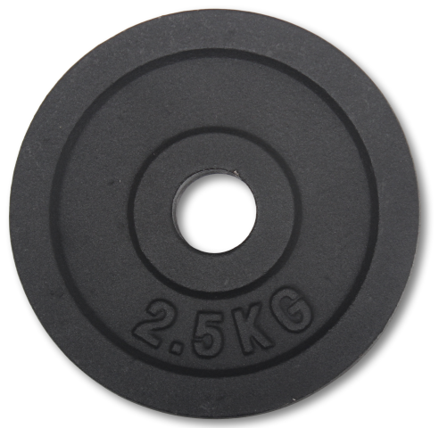 Peak Fitness - vægtskive - 30 mm.  - Støbejern - 2.5 kg