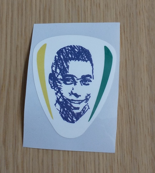 Pele badge - voksenstørrelse - Fodboldmærke i plast