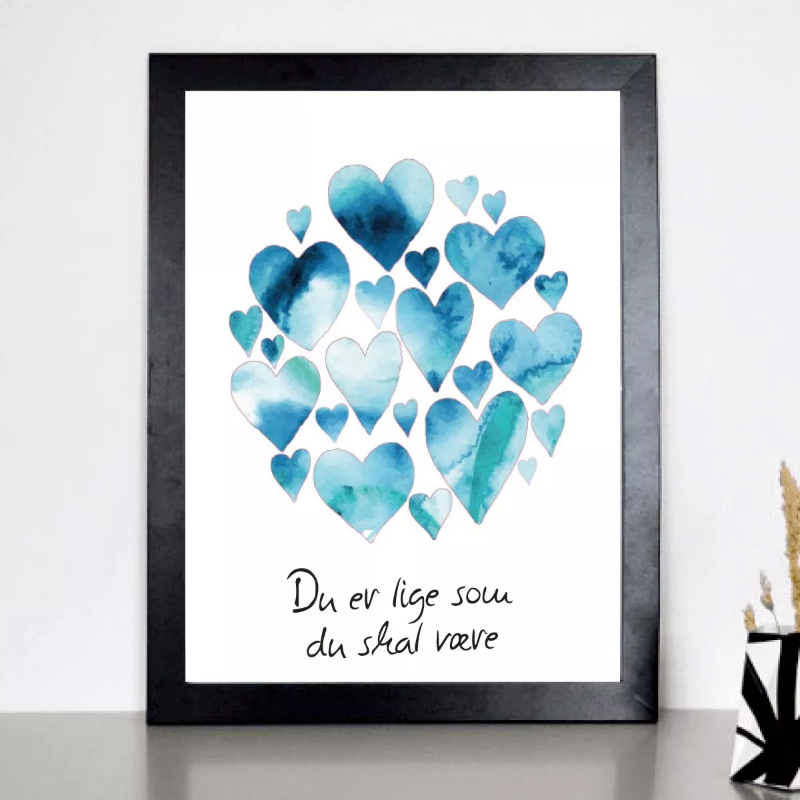 Inspirerende plakat til børn – Du er perfekt som du er!