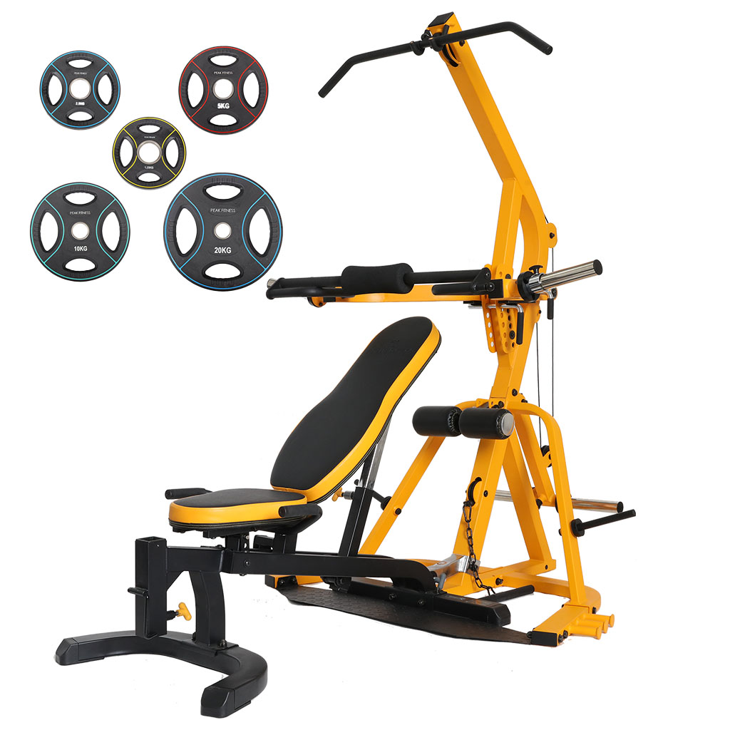 Powertec -  Workbench Levergym +77.. PU-vægtsæt - 5 kg - Yellow