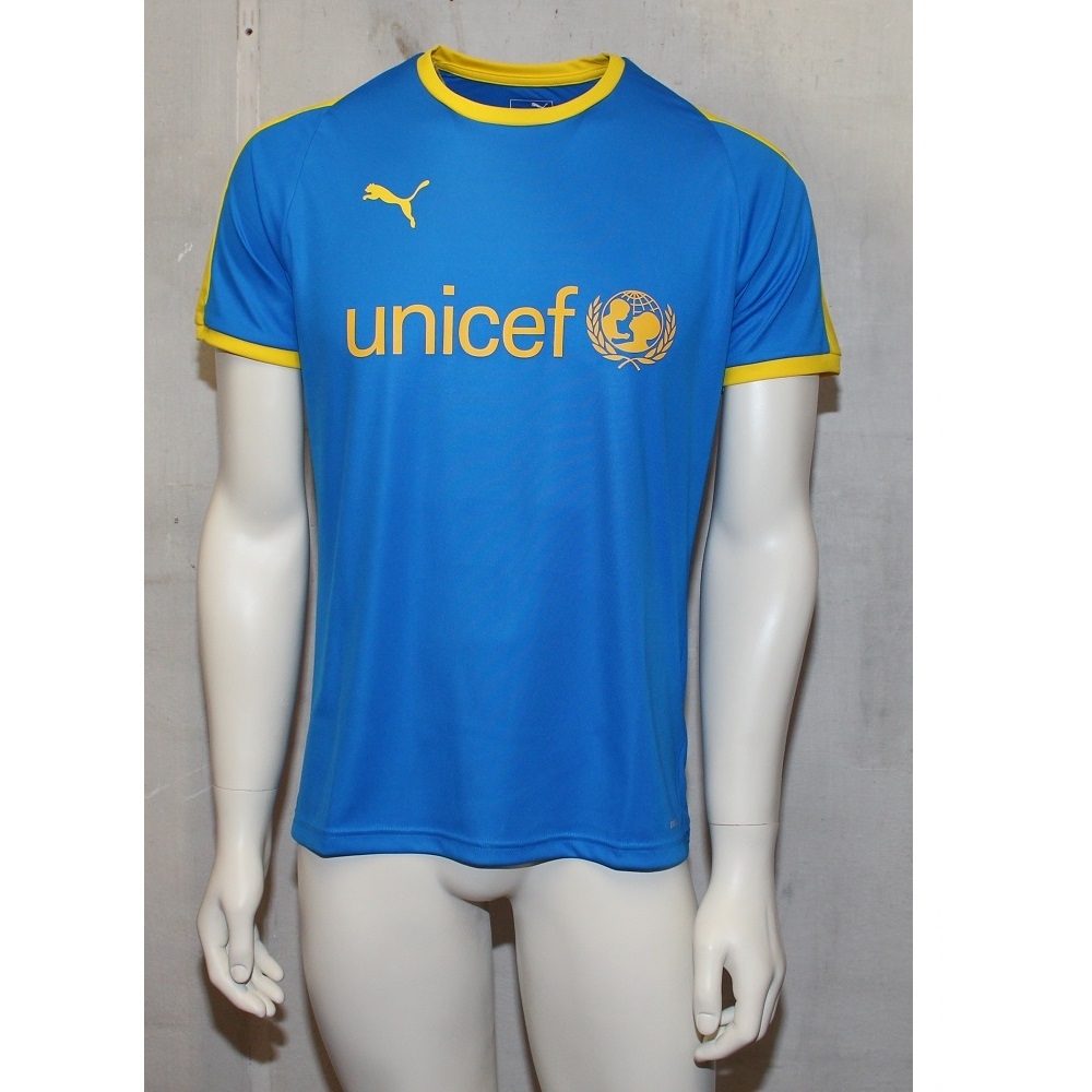 Puma Liga trøje i blå med UNICEF logo - Fodboldmust-have!