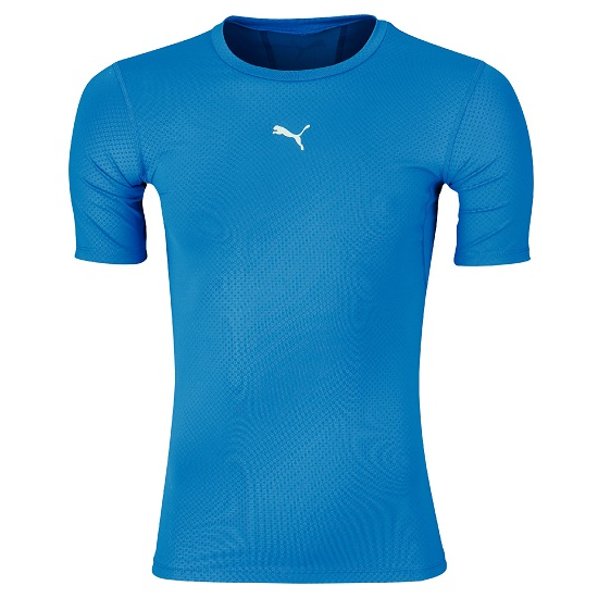 Puma compression tee short sleeve - blue-L