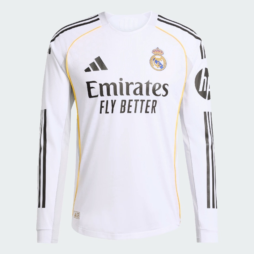 Real Madrid Hjemme Trøje L/S 2025/26 - Autentisk Tilbud
