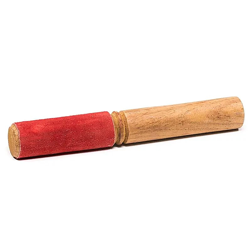 Rubbing stick til syngeskål i ruskind (Rød)