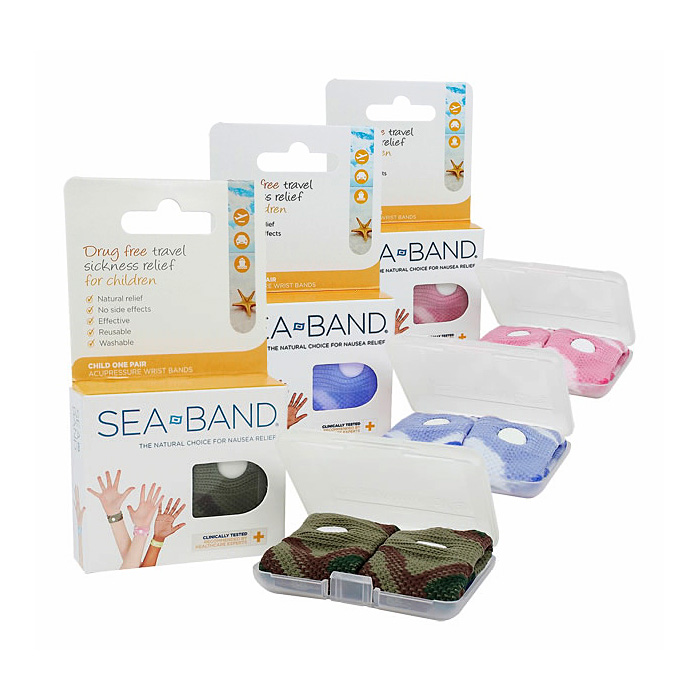 SEA-BAND akupressurarmbånd til børn - Pink tilbud!