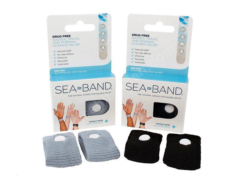 SEA-BAND akupressurarmbånd – Grå til kvalmestilling