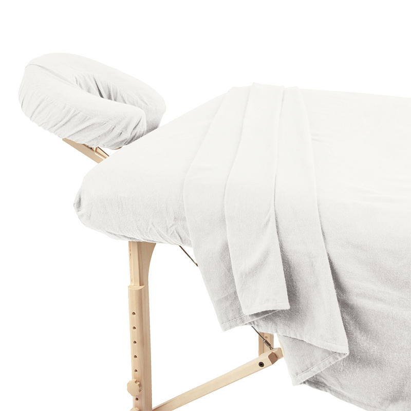 TAOline Lux Flonel lagensæt til massagebrikse - Hvid komfort