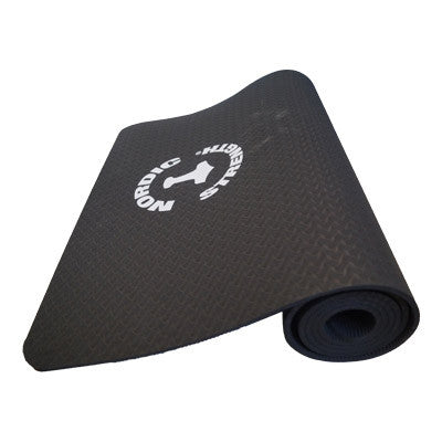 Sorte TPE yogamåtte (6 mm) - Bedste træningsoplevelse!