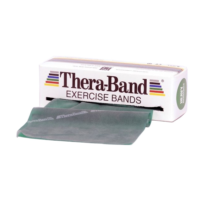 Thera-Band Træningselastik Bånd Level 3 Grøn – 45,5m Tilbud!
