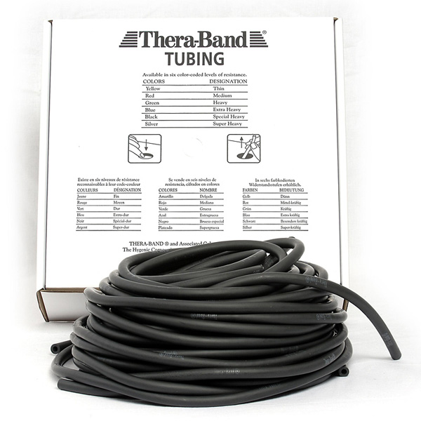 Thera-Band Tubing (Sort - 30,5 m - Hård) til Træning