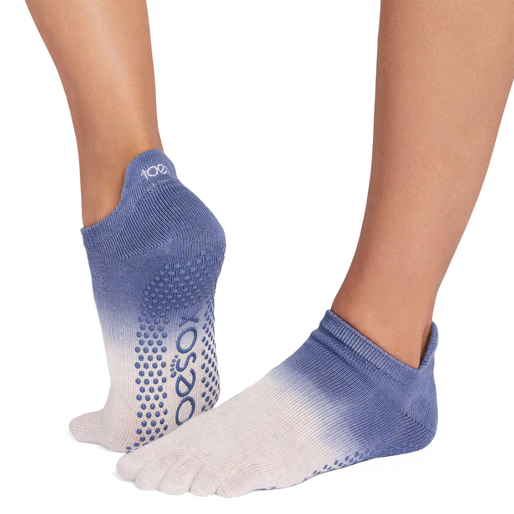 ToeSox Fulltoe Lowrise Grip (Soft Blue Ombre - M)