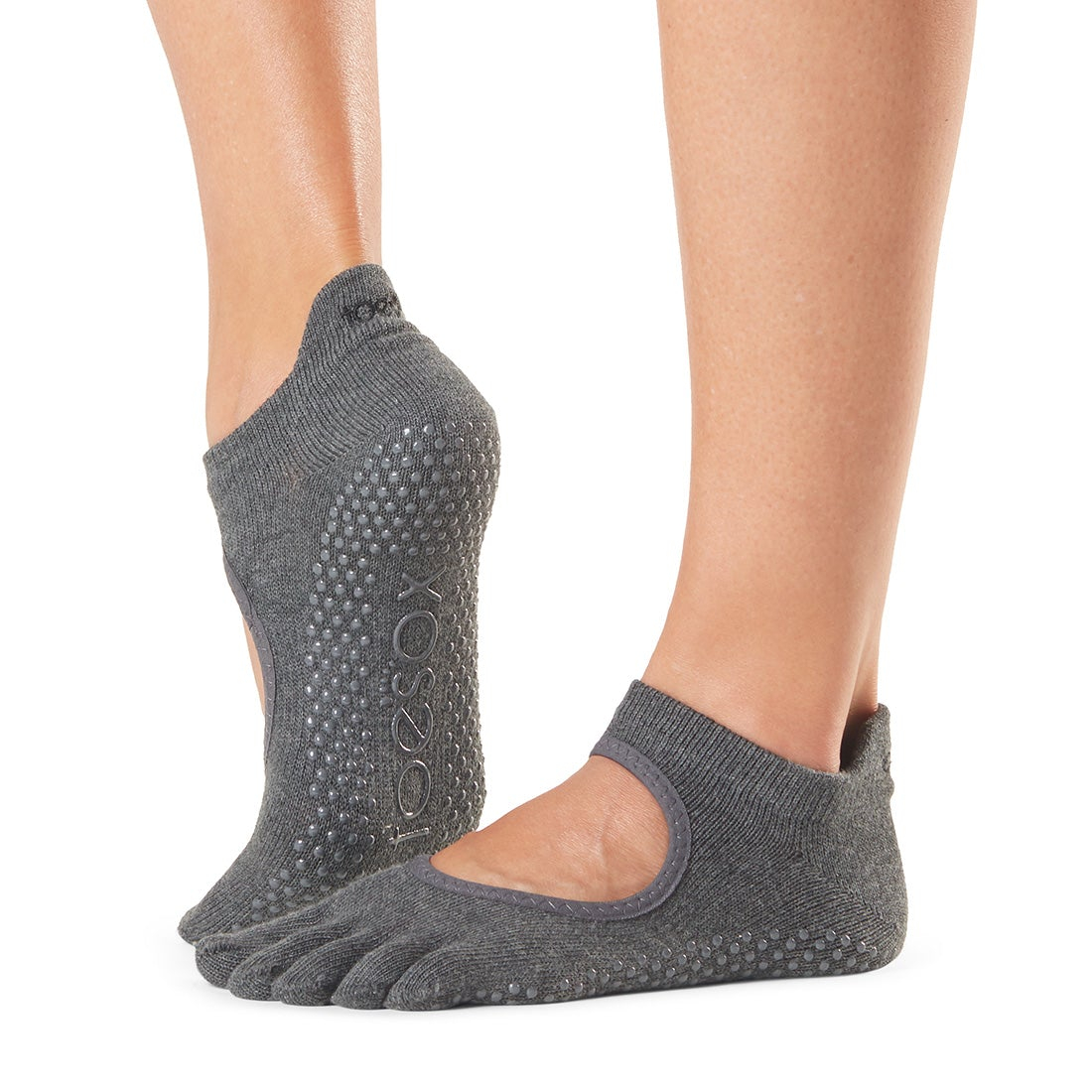 Toesox Ballerina Grip Sokker – Koksgrå Pilates Tilbud