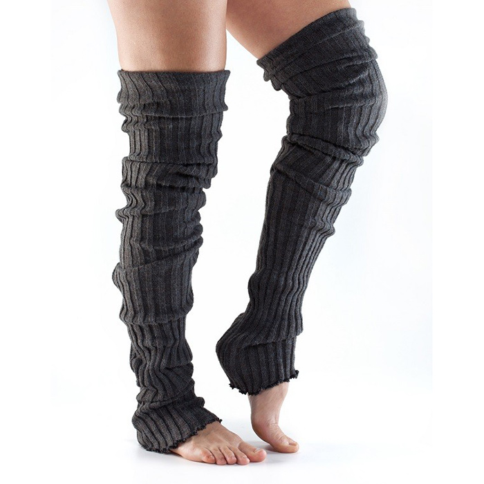 Toesox Benvarmere Thigh High – Mørkgrå Tilbud!