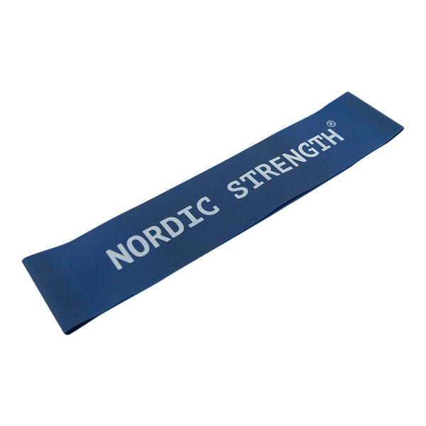 Let blå træningselastik fra Nordic Strength – styrk din træning!