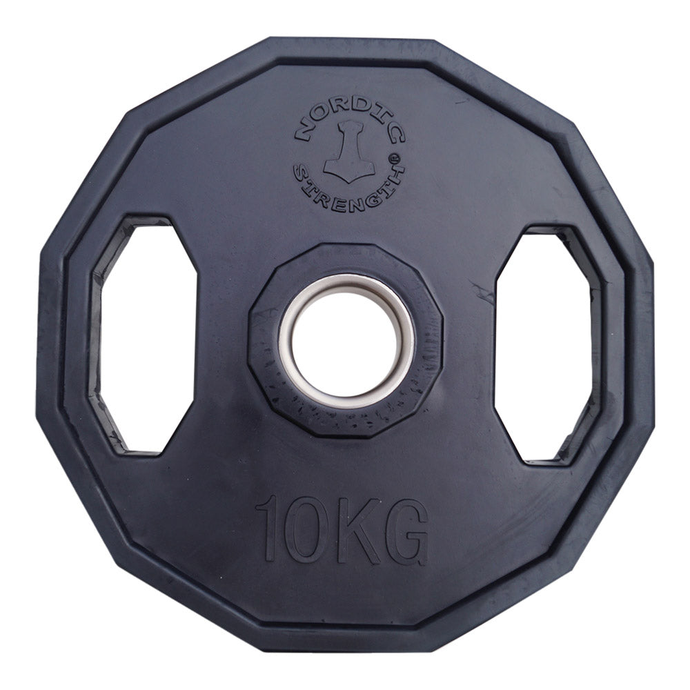 10 kg Vægtskive - 50 mm (12 kantet/sort) på tilbud!