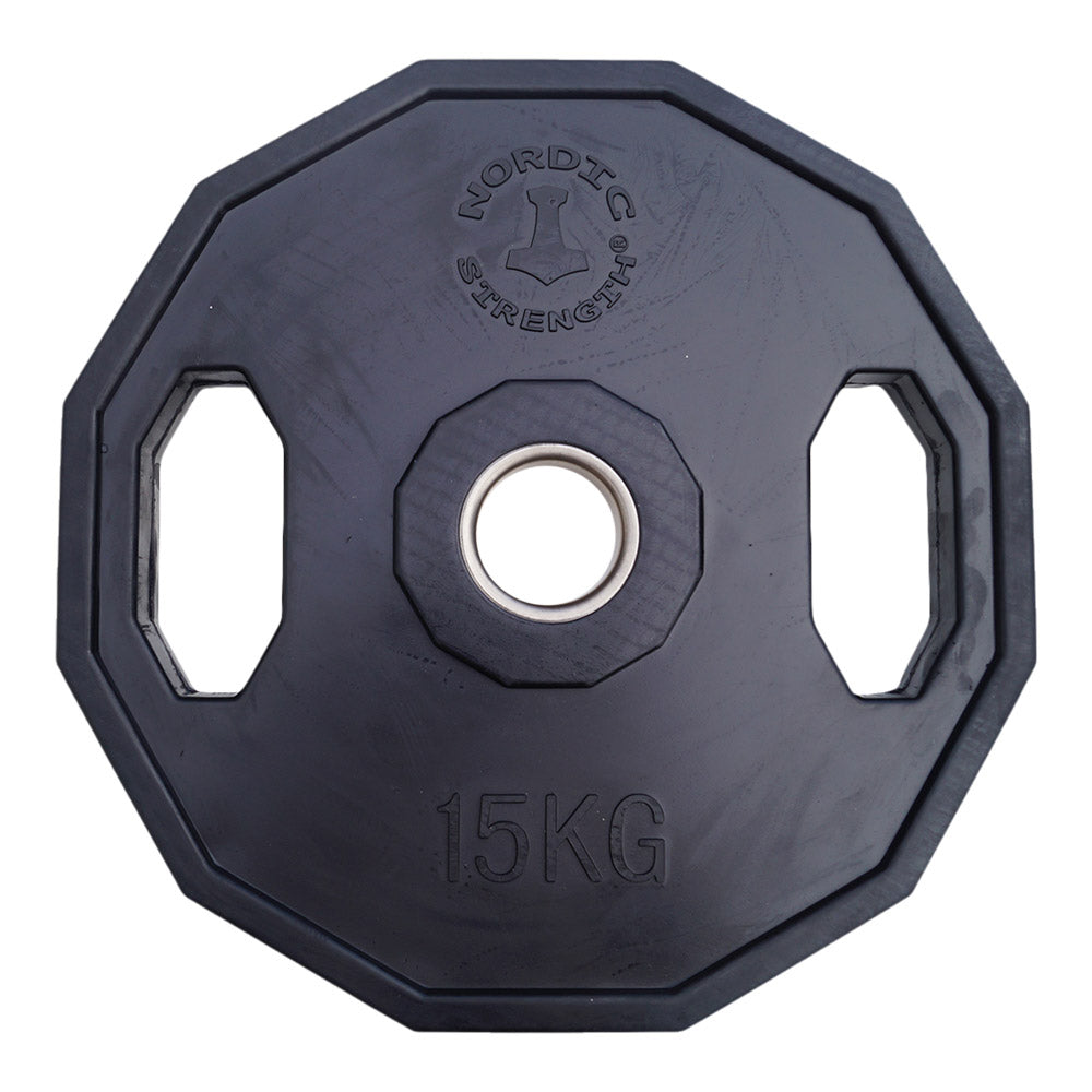 15 kg Vægtskive - Olympisk 50 mm (12 kantet/sort)