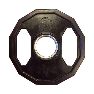 Vægtskive 2,5 kg - Olympisk 50 mm (12 kantet/sort) tilbud!