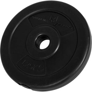 25 mm kunststof vægtskive 1,25 kg - Styrketræningstilbud!