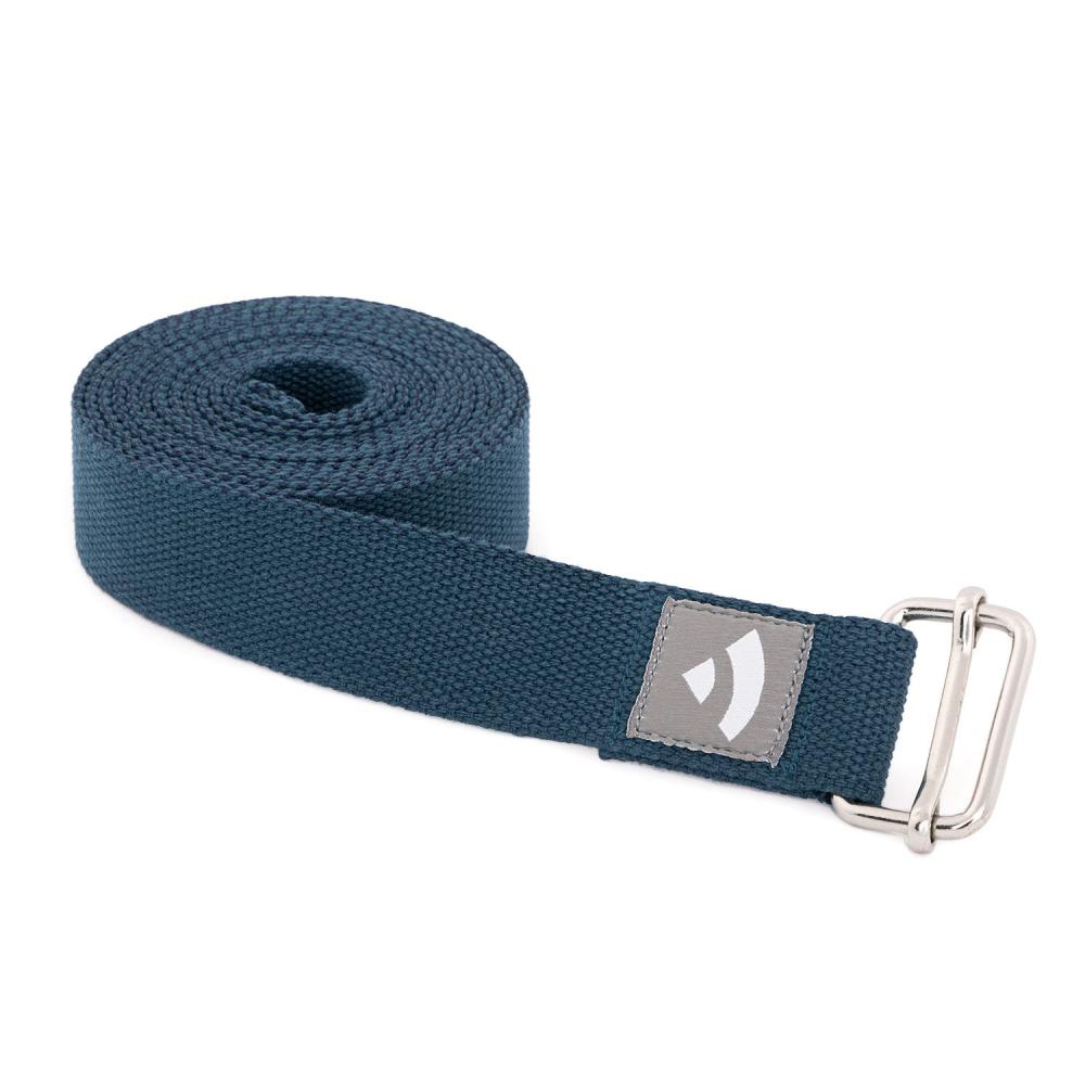 Asana Yoga Bælte i Bomuld m. Metalspænde – Navy Tilbud