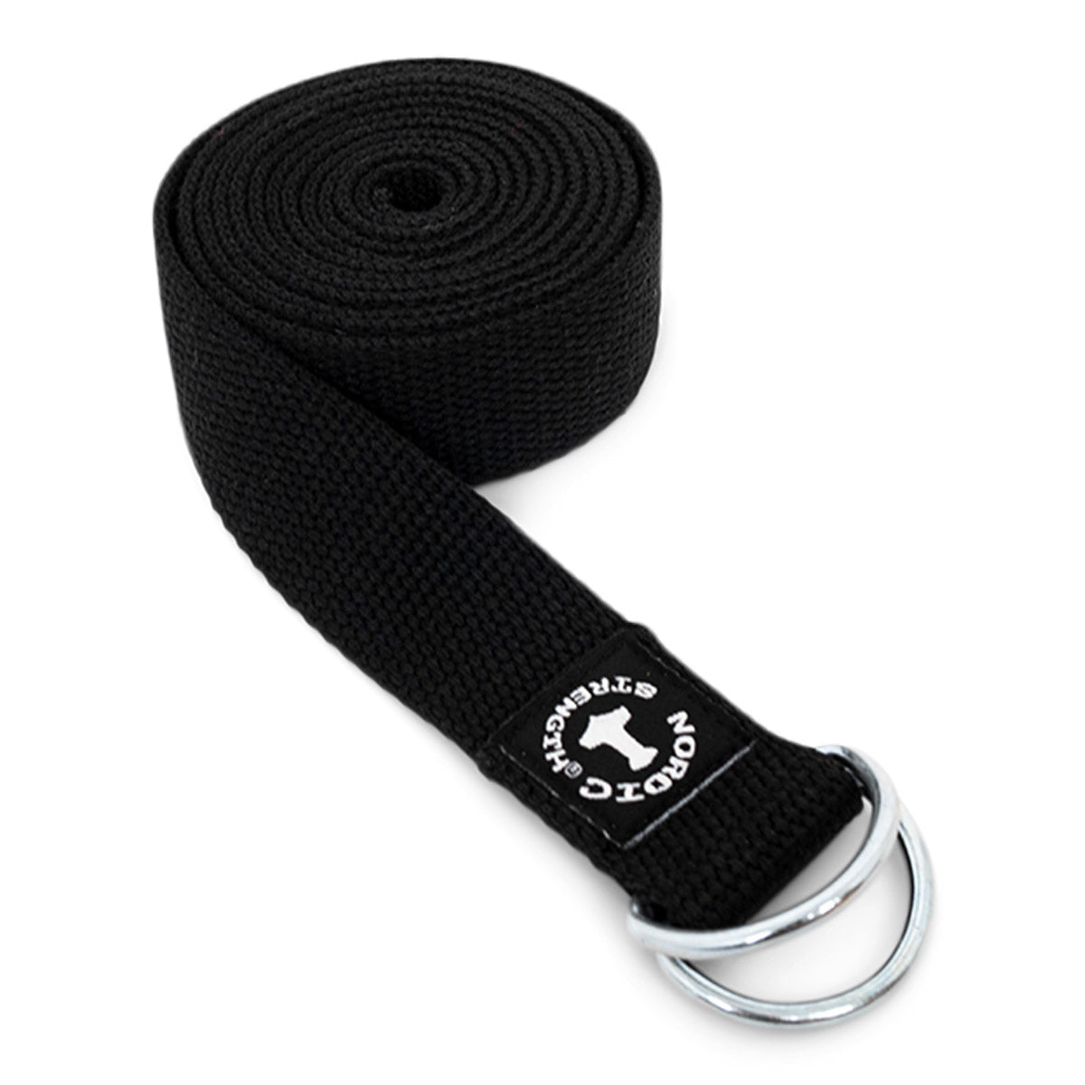 Yogabælte med D-ring i sort - Optimer din praksis!