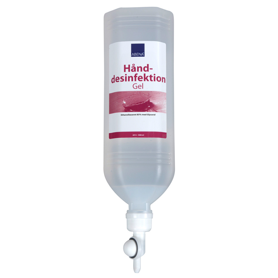 Abena Hånddesinfektionsgel 85% Ethanol - 1000 ml Tilbud!