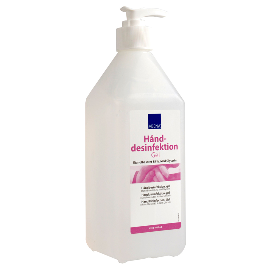 Abena Hånddesinfektionsgel 85% Ethanol – 600 ml Tilbud!