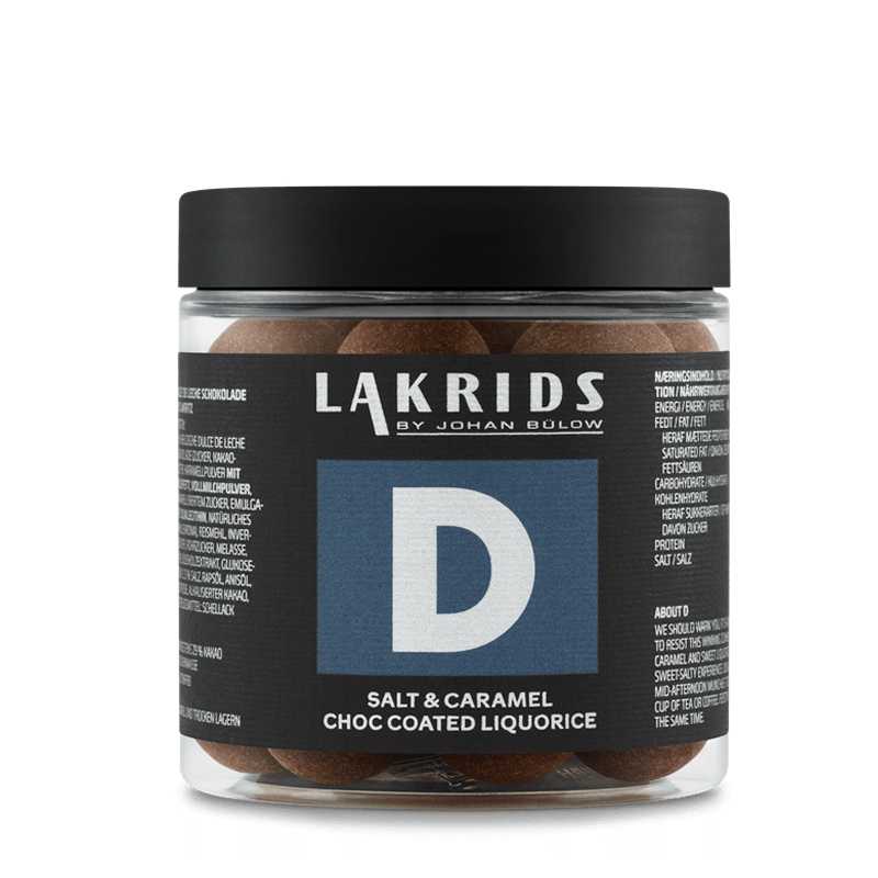Håndlavet lakrids med hvid chokolade og karamel (250 g)