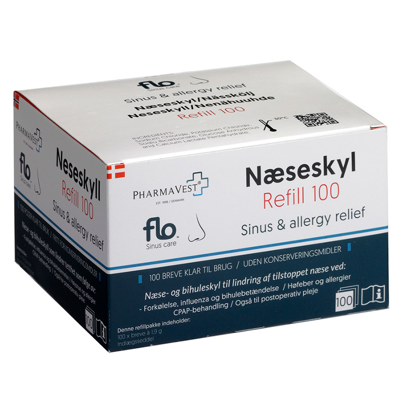 FLO Næseskyller Salt (100 poser) – Optimal Næsehygiejne!