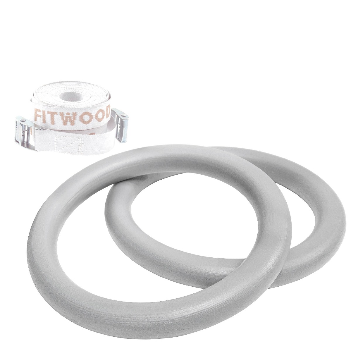 FitWood ULPU Gymnastikringe 28mm - Grå/Hvid Tilbud!
