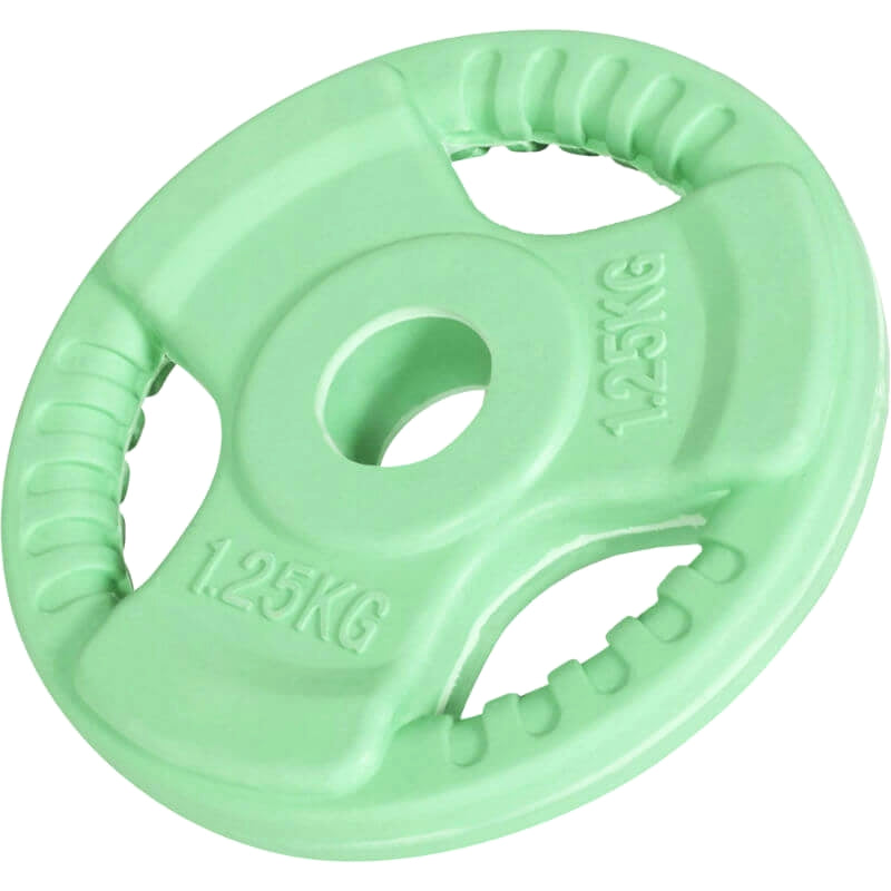 Gummi vægtskive med greb 1,25 kg - Styrk din træning!