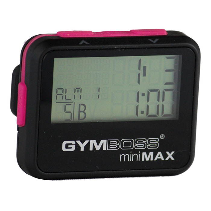 Gymboss miniMAX interval timer (Sort/Pink) – Træningshjælp