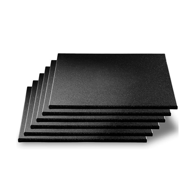 Odin Pro Gummigulv 500x500x10mm Sort (4 stk. 1kvm)