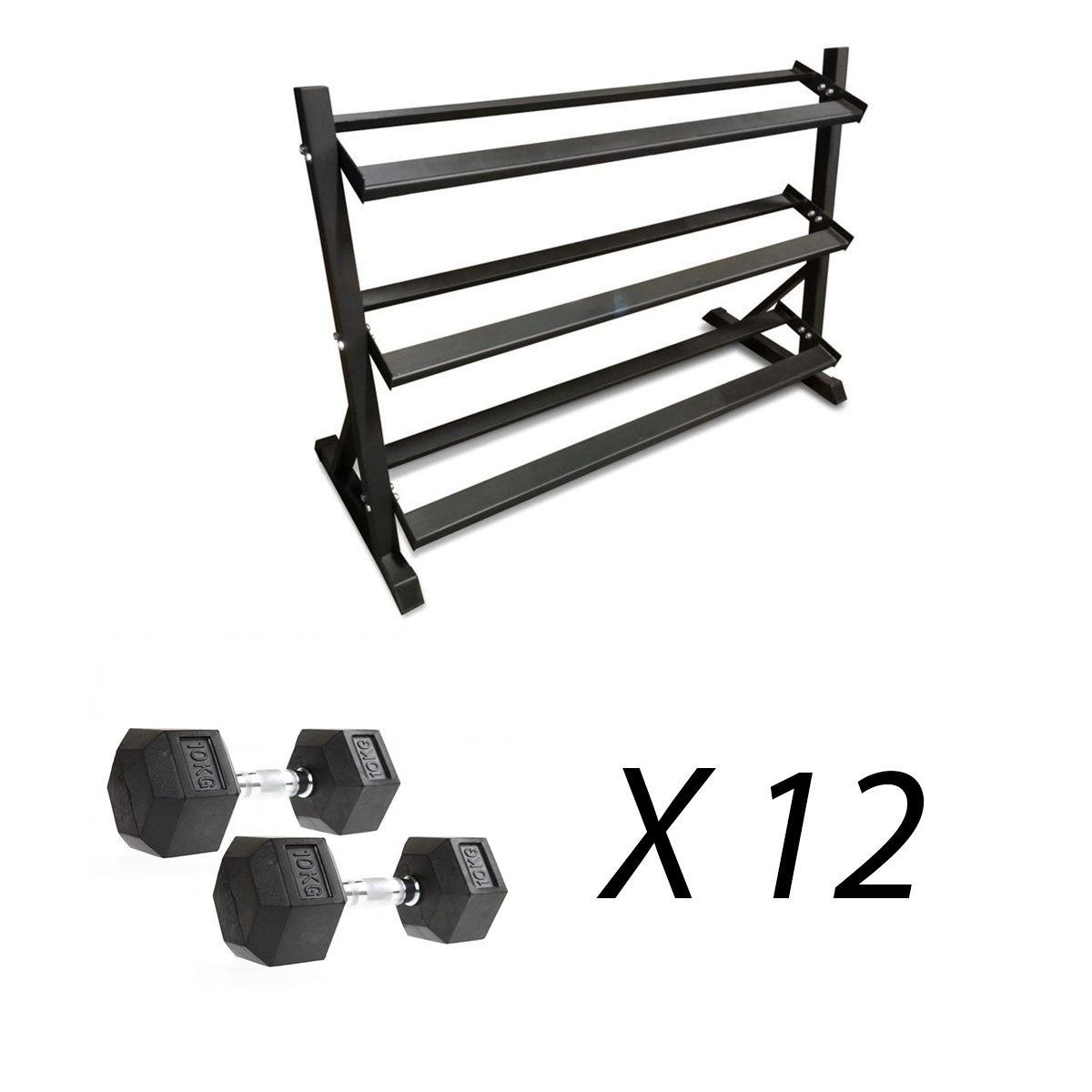 Odin Rack Bænk med Håndvægte (165kg) – Fantastisk Tilbud!