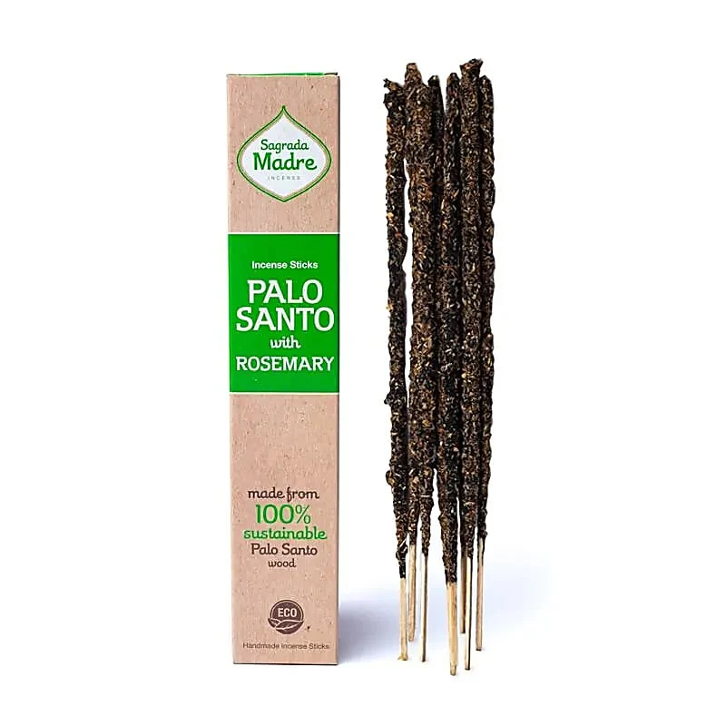 Sagrada Madre Palo Santo-røgelse med rosmarin - 8 stk.