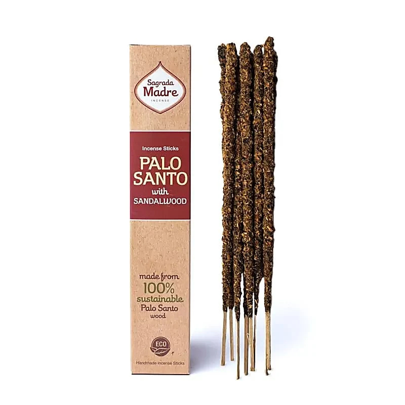 Sagrada Madre Palo Santo-røgelse med sandeltræ - 8 stk.