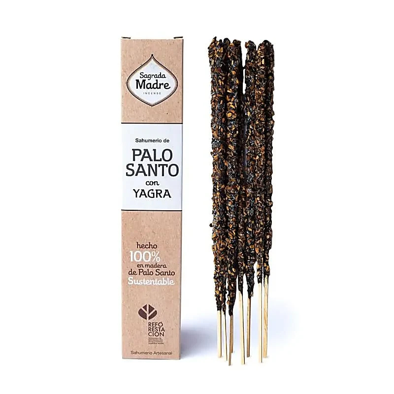 Sagrada Madre Palo Santo-røgelse med yagra - 8 stk.
