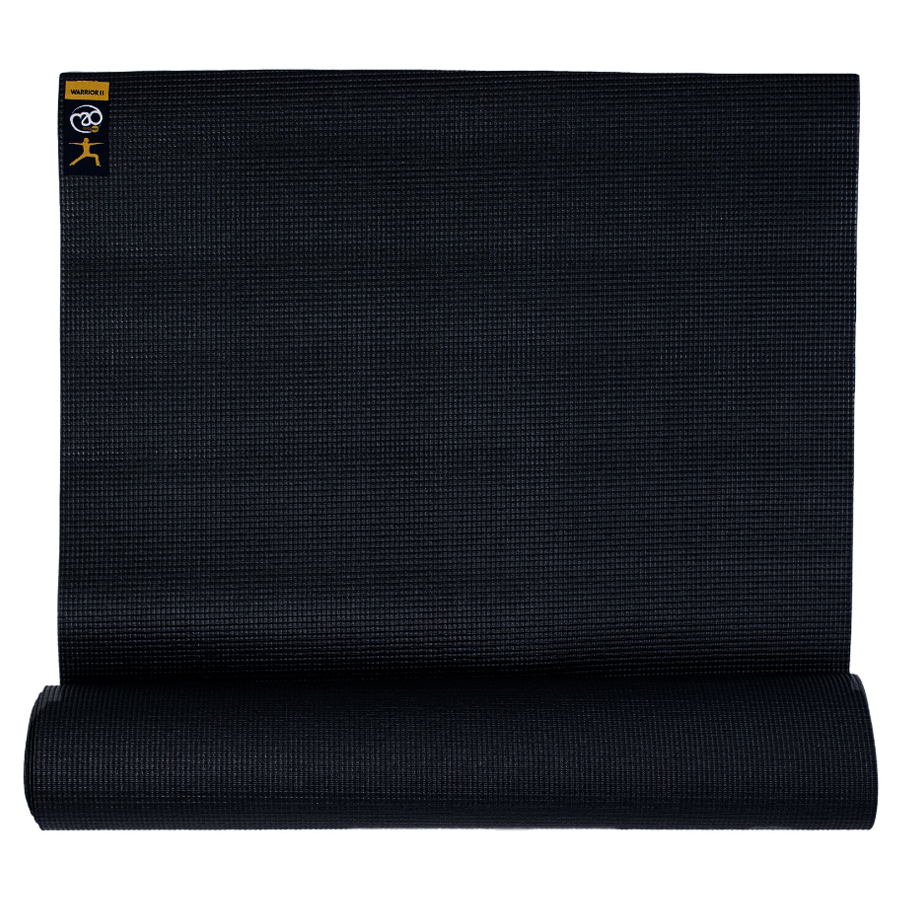Warrior II yogamåtte (Sort) – Ideel til alle niveauer!